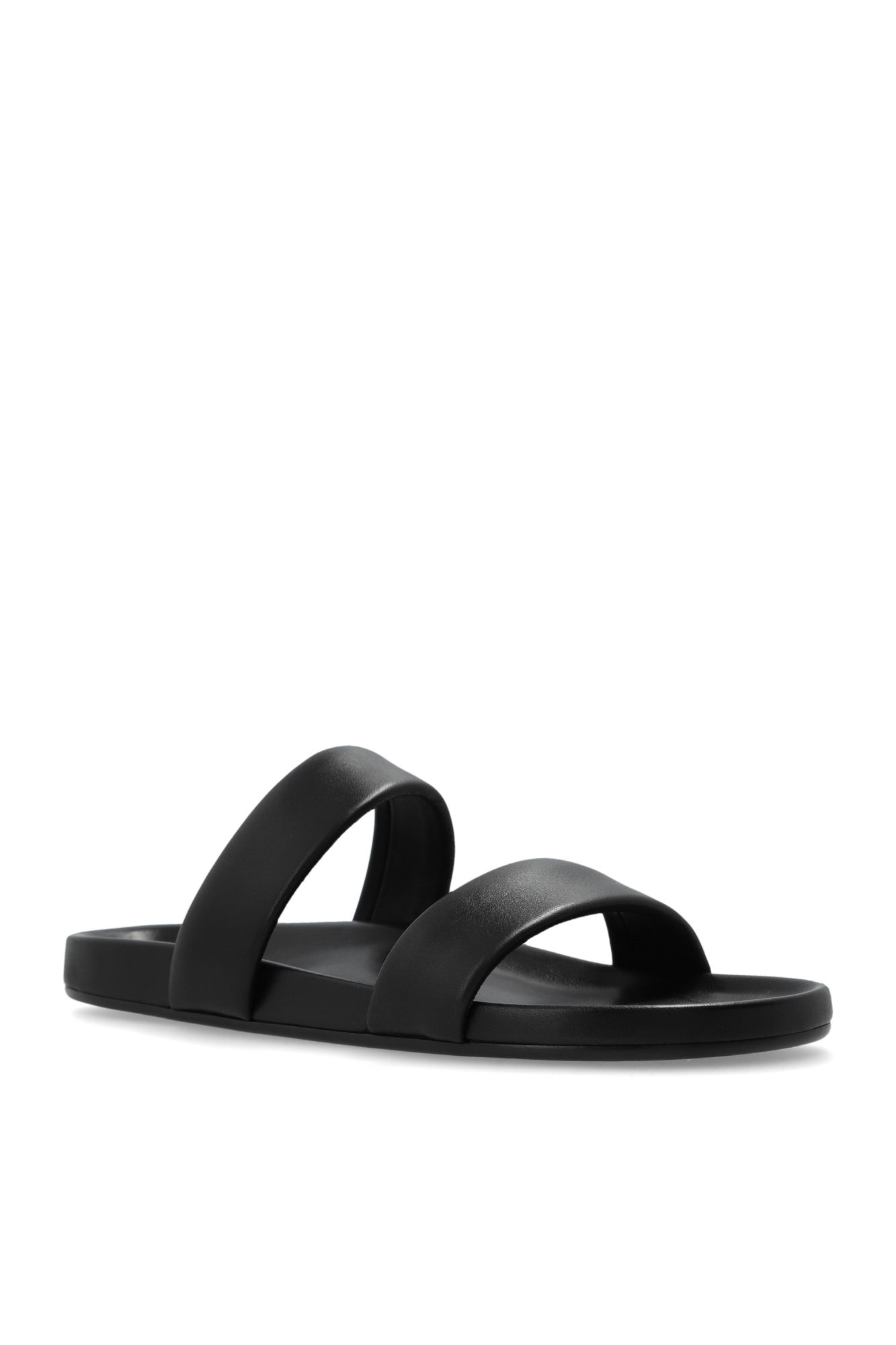 【Saint Laurent】ニコルズ レザー スライド サンダル ロゴ NICHOLS slides in smooth leather | Saint Laurent | YSL US